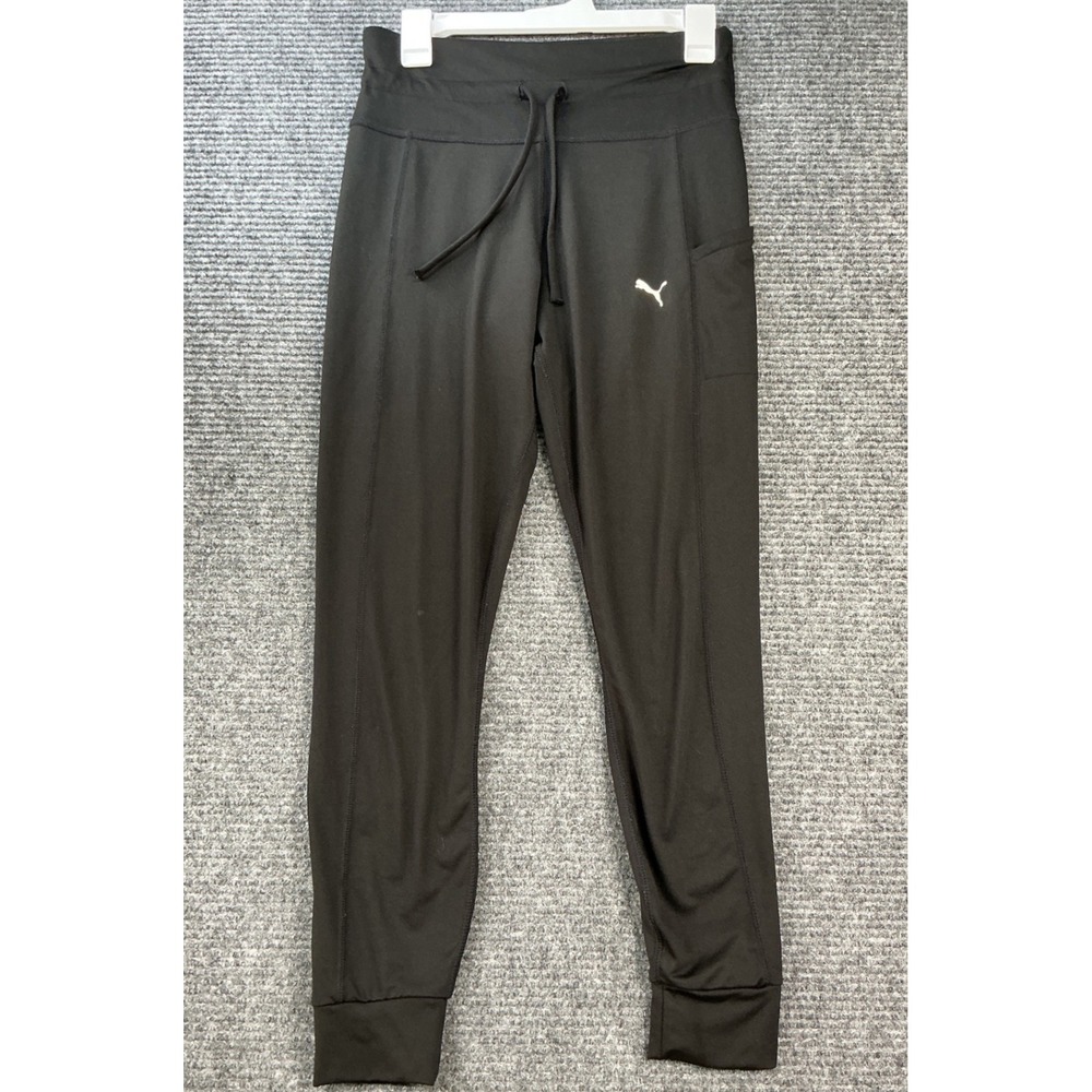 Puma Athletic Joggers Womens Medium Black PreLoved
